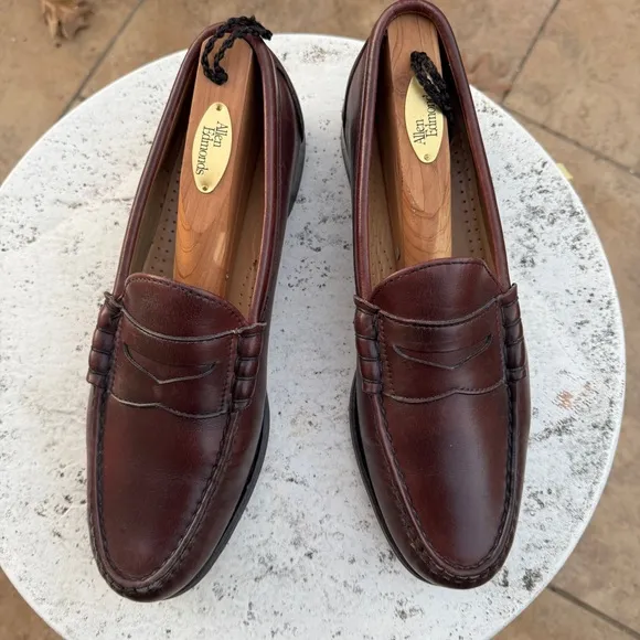 💖 Allen Edmonds Essex Penny Loafer, Oxblood SZ 9.5A
