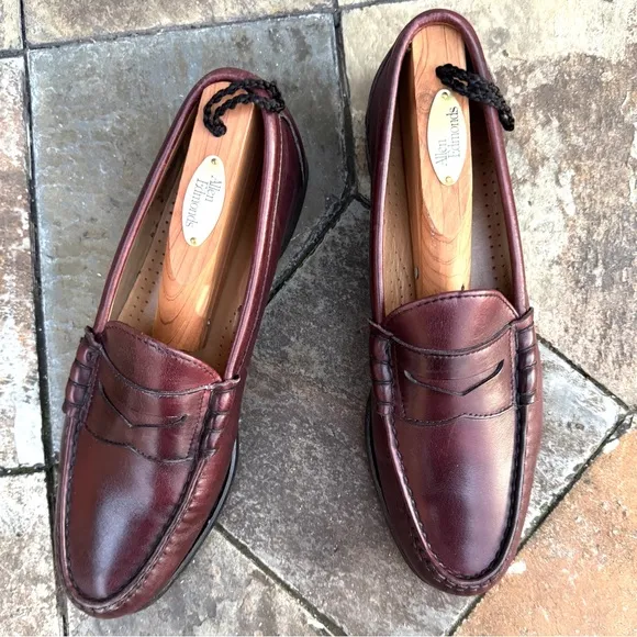 💖 Allen Edmonds Essex Penny Loafer, Oxblood SZ 9.5A