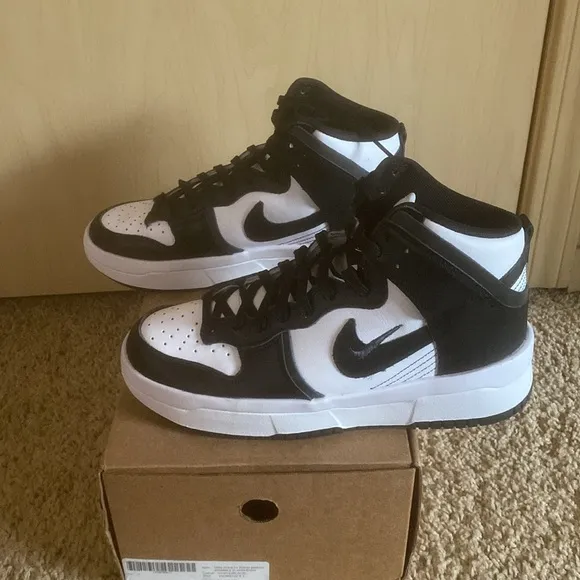 🖤 Nike Dunk High Up “Panda” Black/White Size 8.5 🖤