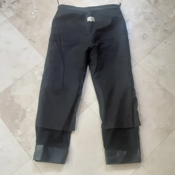 100% Calfskin Leather Button Fly 5-Pocket Pants By Bagazio, EUC