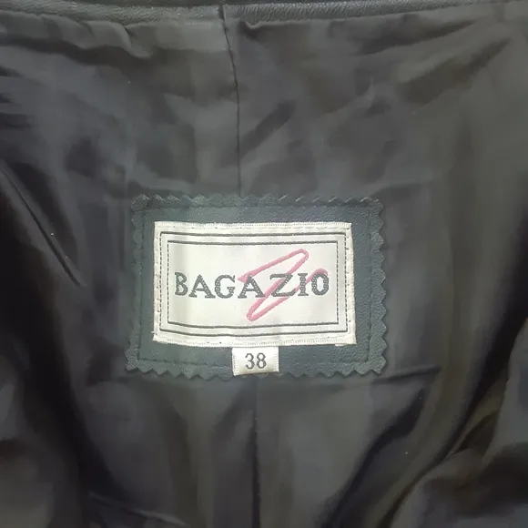 100% Calfskin Leather Button Fly 5-Pocket Pants By Bagazio, EUC