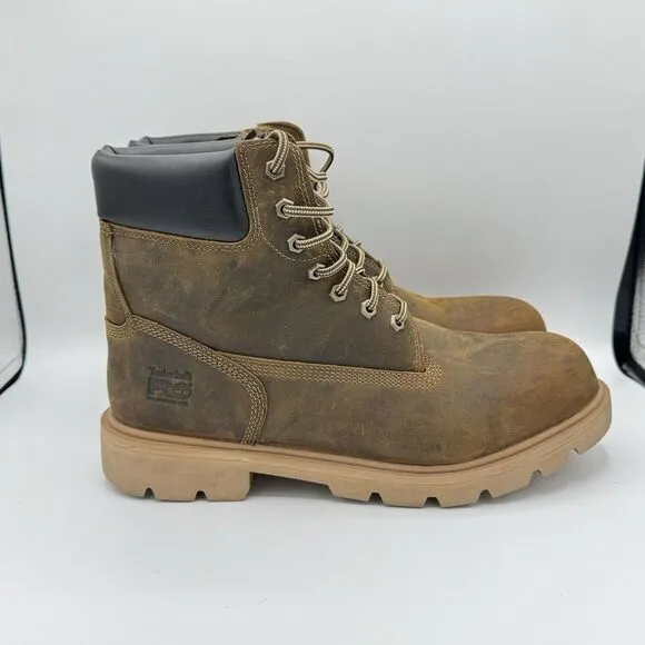 $150 Men's Timberland PRO Sawhorse 6&quot; Composite Safety Toe Dk Brown Size 11.5W