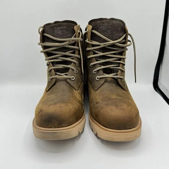$150 Men's Timberland PRO Sawhorse 6&quot; Composite Safety Toe Dk Brown Size 11.5W