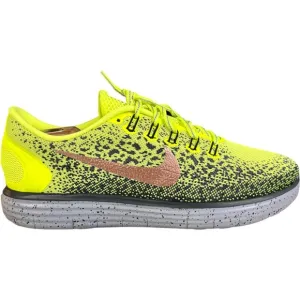 2016 Mens Nike Free Run Distance Shield Volt/Metallic Red Running Shoes Size 9