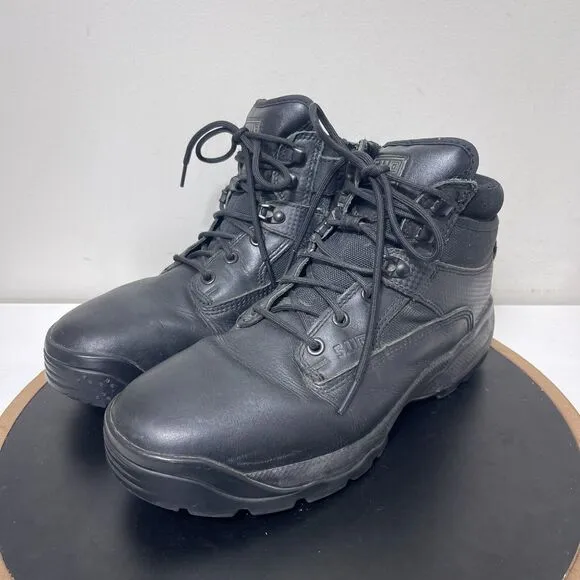 5.11 511 Tactical ATAC Boots Men 11 Black Law Enforcement Side Zip 6&quot; Boot