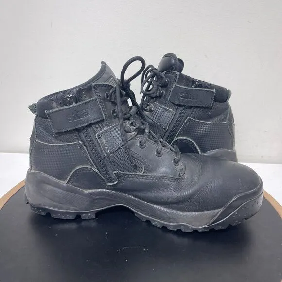 5.11 511 Tactical ATAC Boots Men 11 Black Law Enforcement Side Zip 6&quot; Boot