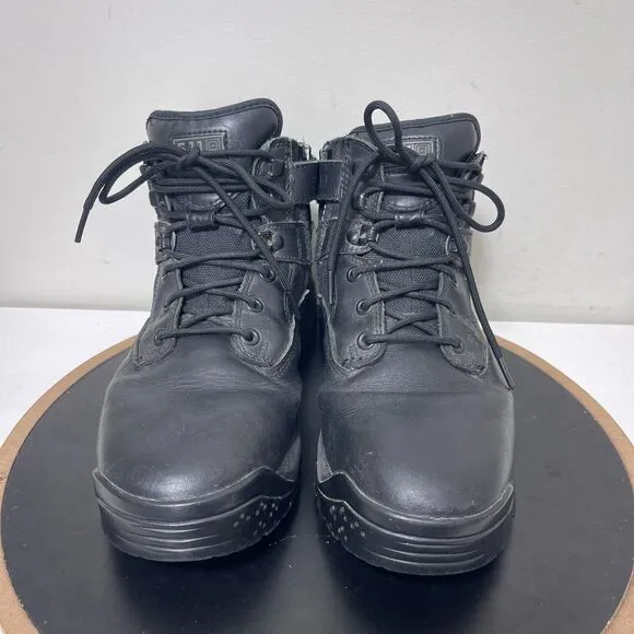 5.11 511 Tactical ATAC Boots Men 11 Black Law Enforcement Side Zip 6&quot; Boot