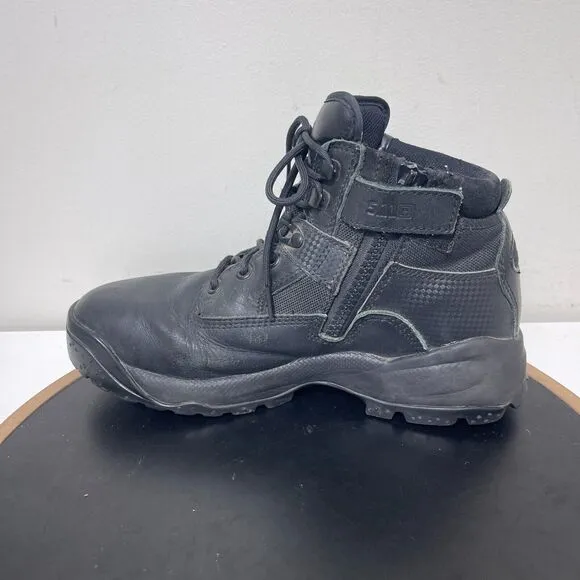 5.11 511 Tactical ATAC Boots Men 11 Black Law Enforcement Side Zip 6&quot; Boot