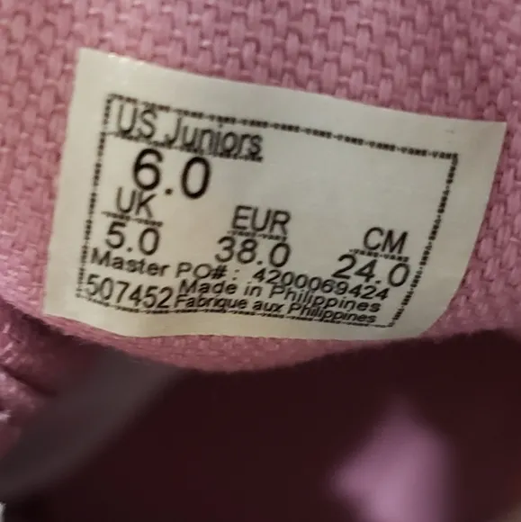 6Y Vans Old Skool Skateboard Sneaker Sparkle Gliter Pink Junior Teen Kids Shoes