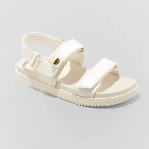 A New Day Jonie Ankle Strap Footbed Sandals Target Off-White