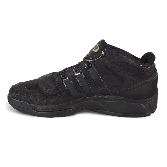 Adidas 2008 ClimaCool Mid Top Basketball Sneakers Triple Black 061208 Men's 12.5