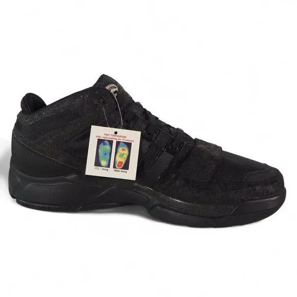 Adidas 2008 ClimaCool Mid Top Basketball Sneakers Triple Black 061208 Men's 12.5