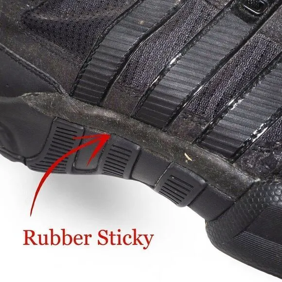 Adidas 2008 ClimaCool Mid Top Basketball Sneakers Triple Black 061208 Men's 12.5