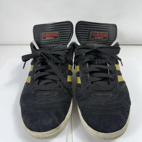 Adidas Busenitz Shoes Mens 12 Black Gold Sneakers Skateboarding Indoor Casual
