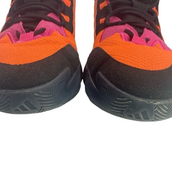 Adidas BYW Select Men's 10.5 Black Orange Pink Basketball Sneakers Tennis Shoes