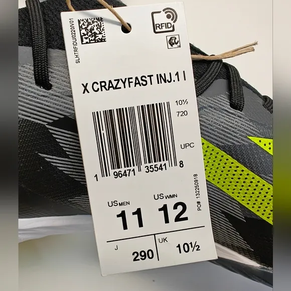 Adidas Crazyfast Injection.1 IN Crazycharged Pack Indoor Soccer Shoes sz Men 11