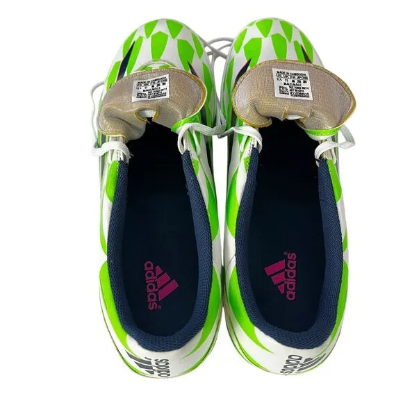 Adidas F10 White Green Turf Indoor Soccer Shoes Mens Size‎ 11.5