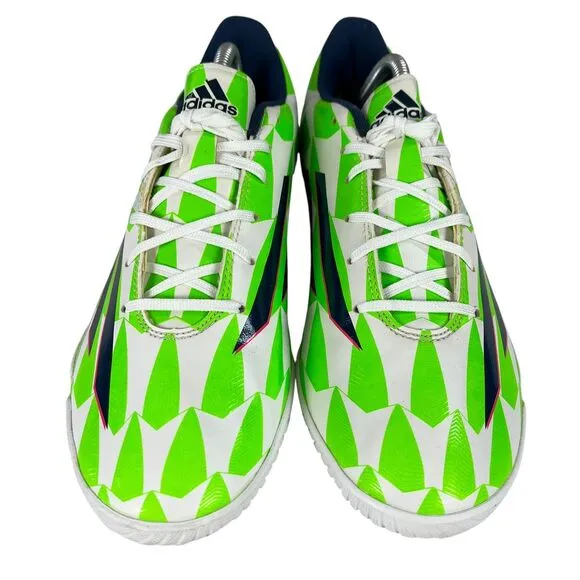 Adidas F10 White Green Turf Indoor Soccer Shoes Mens Size‎ 11.5