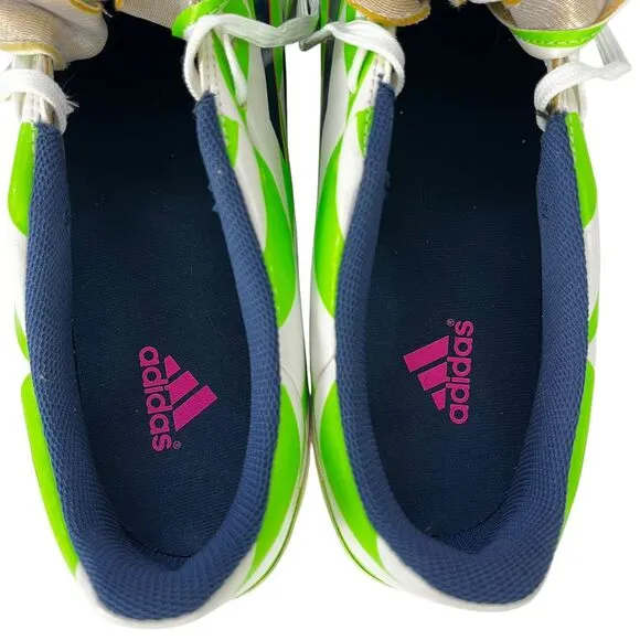 Adidas F10 White Green Turf Indoor Soccer Shoes Mens Size‎ 11.5
