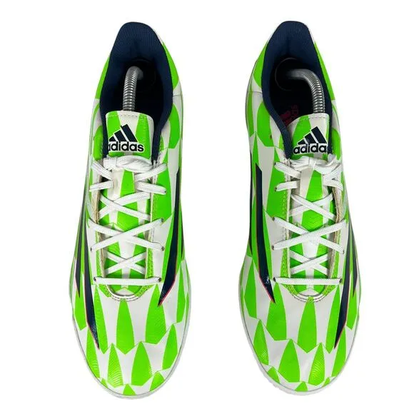 Adidas F10 White Green Turf Indoor Soccer Shoes Mens Size‎ 11.5