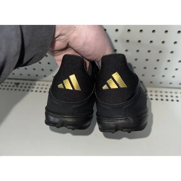 Adidas F50 League TF Mens Indoor Soccer Turf Shoes Size 8.5 Black Gold Gray