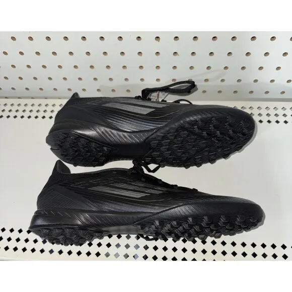 Adidas F50 League TF Mens Indoor Soccer Turf Shoes Size 8.5 Black Gold Gray