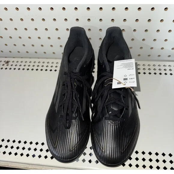 Adidas F50 League TF Mens Indoor Soccer Turf Shoes Size 8.5 Black Gold Gray