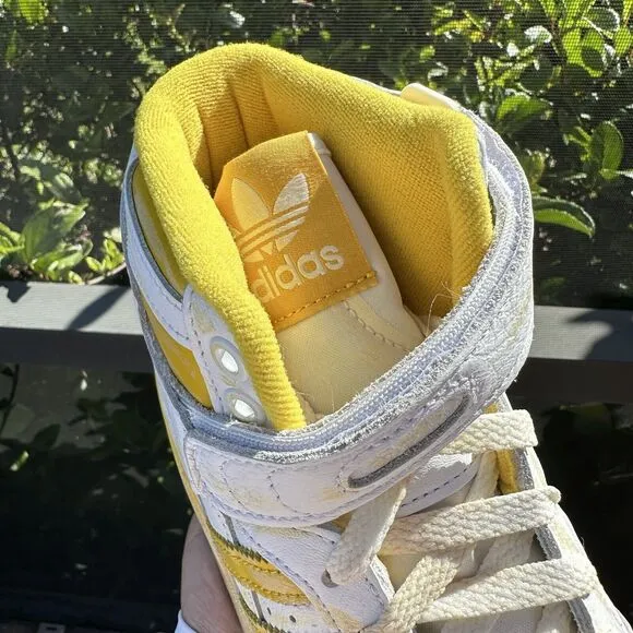 Adidas Forum 84 High Worn Yellow Men's Athletic Shoes GZ6468 Size 7