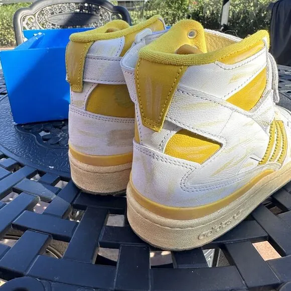 Adidas Forum 84 High Worn Yellow Men's Athletic Shoes GZ6468 Size 7