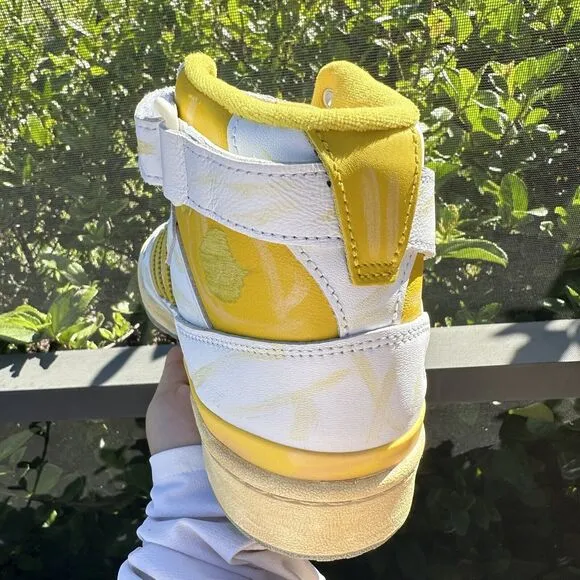 Adidas Forum 84 High Worn Yellow Men's Athletic Shoes GZ6468 Size 7