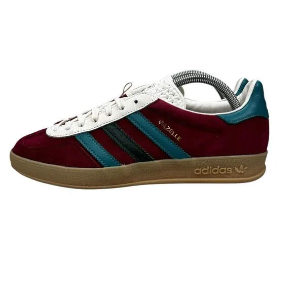 Adidas Gazelle Indoor Burgundy Arctic Fusion Green Shoes IG4996 Men's Sz 8.5-13