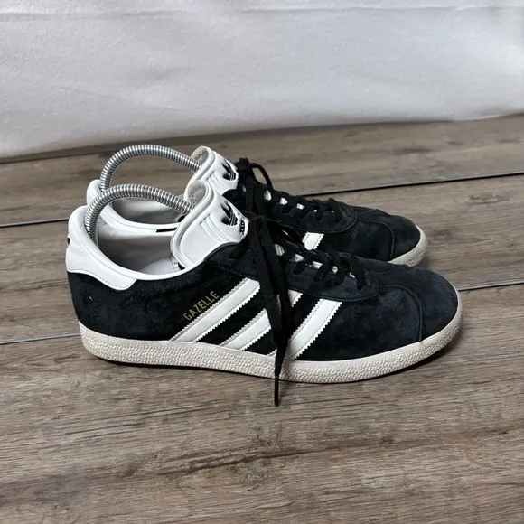 Adidas Gazelle Shoes Sneakers Black White Sz 9 Mens 10 Womens Skateboard BB5476‎