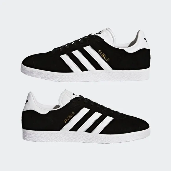 Adidas Gazelle Shoes Sneakers Black White Sz 9 Mens 10 Womens Skateboard BB5476‎