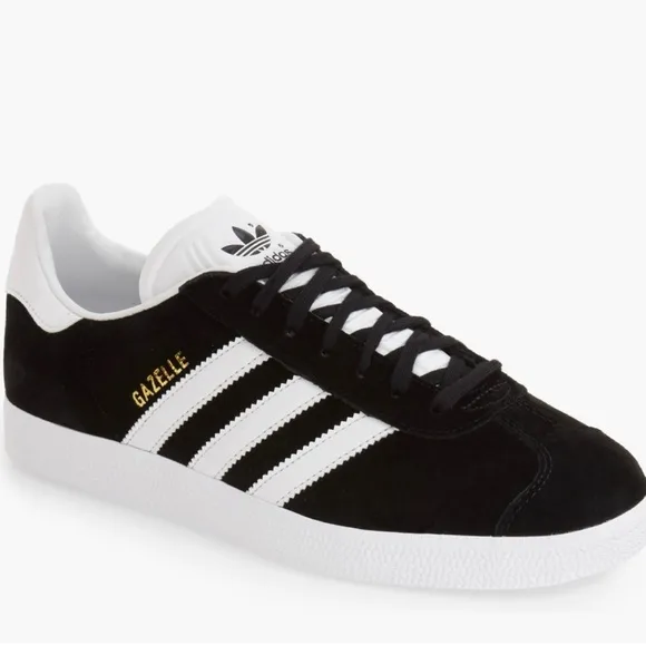 Adidas Gazelle Shoes Sneakers Black White Sz 9 Mens 10 Womens Skateboard BB5476‎