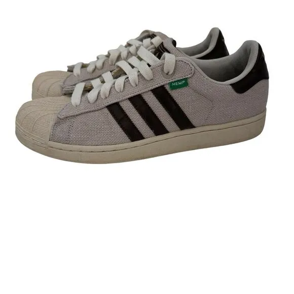 Adidas HEMP Original Superstar Shoes Men Size 10.5 Skateboard Soccer trefoil‎ 10