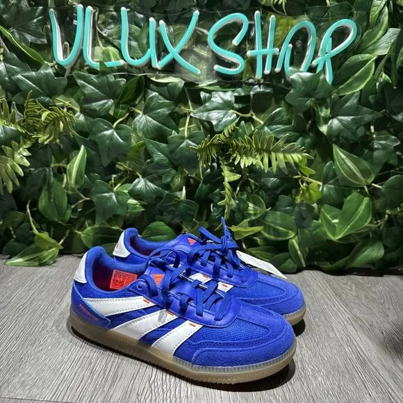 adidas Jr Predator Freestyle Indoor Soccer Shoes - Lucid Blue 1.5