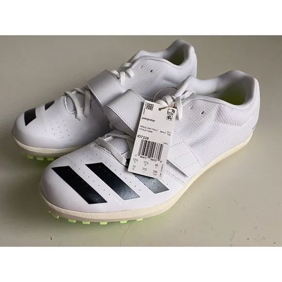 adidas Jumpstar Shoes Track Spikes Pole Long Triple Jump White ID7228 Men’s 13