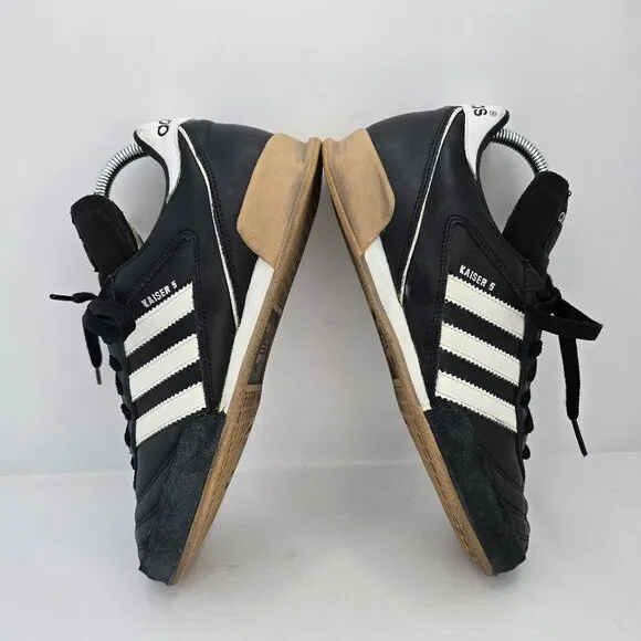 Adidas | Kaiser 5 Team black leather sporty Blockcore sneakers | WMS 9