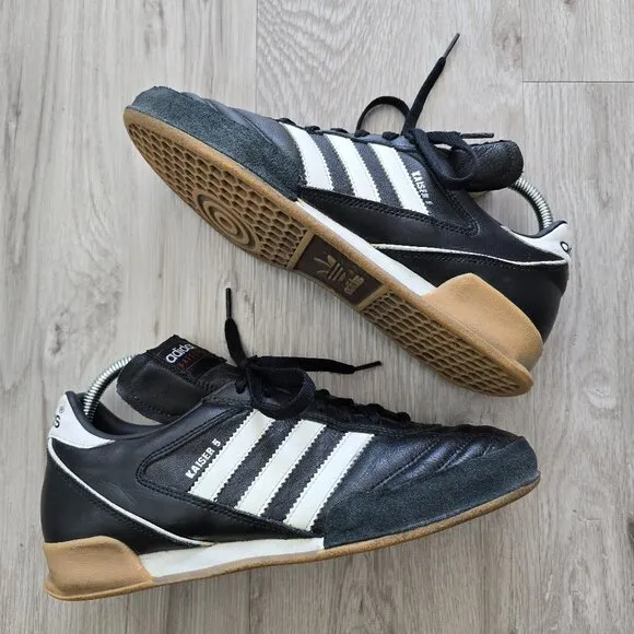Adidas | Kaiser 5 Team black leather sporty Blockcore sneakers | WMS 9