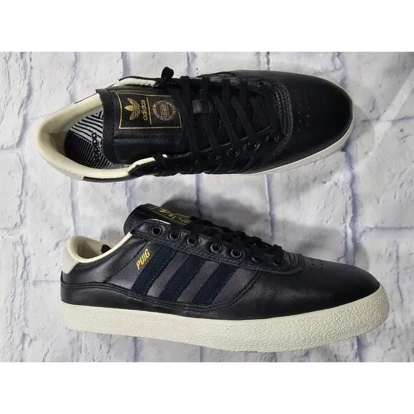 Adidas MENS SIZE 9 Puig Indoor Core Black Chalk White Shoes ID1745 Sneakers