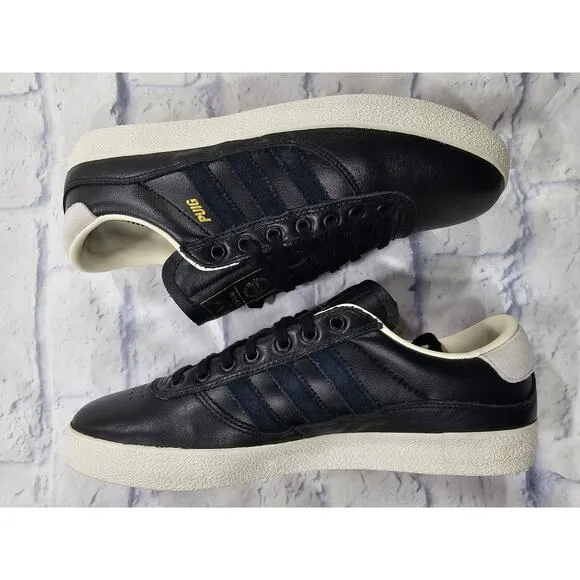 Adidas MENS SIZE 9 Puig Indoor Core Black Chalk White Shoes ID1745 Sneakers