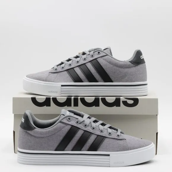Adidas Men's Sportswear Low Top Skateboard Daily 4.0 Shoes Gray/Black Size 8