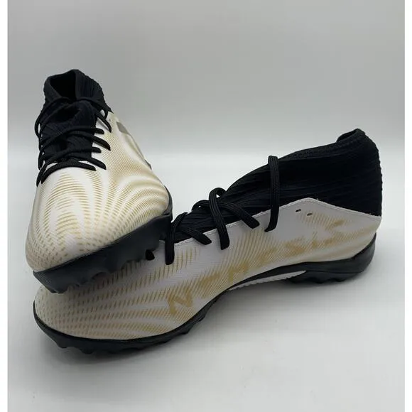 ADIDAS NEMEZIZ .3 TF SOCCER SHOES TURF White And Gold Men’s Size 12