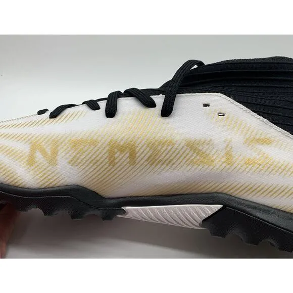 ADIDAS NEMEZIZ .3 TF SOCCER SHOES TURF White And Gold Men’s Size 12