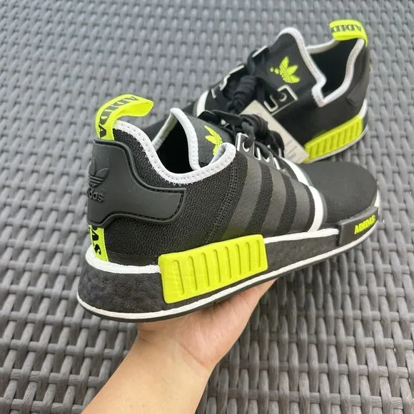 Adidas NMD_R1 Black Solar Yellow Men's Athletic Shoes GV7183 Size 13