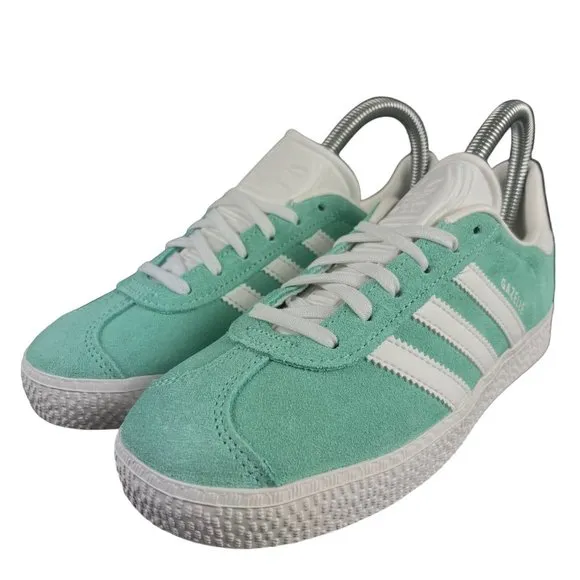 Adidas Originals Gazelle C Green White Suede Shoes ID1758 Youth Sizes 11 - 3