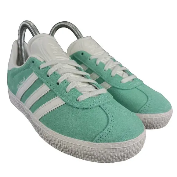 Adidas Originals Gazelle C Green White Suede Shoes ID1758 Youth Sizes 11 - 3