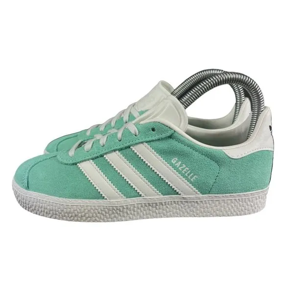 Adidas Originals Gazelle C Green White Suede Shoes ID1758 Youth Sizes 11 - 3