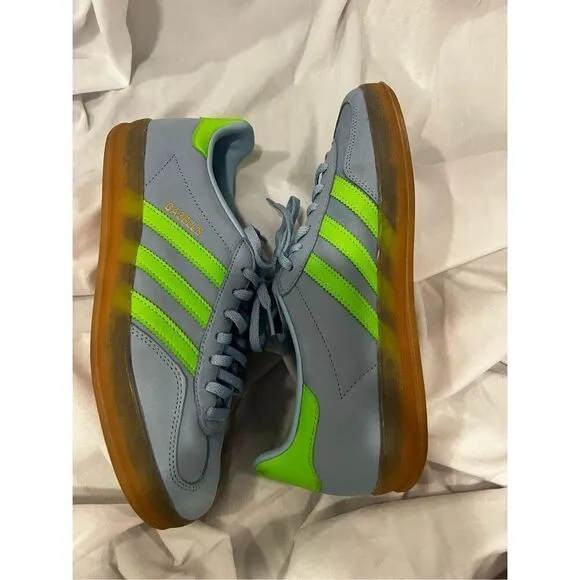 Adidas Originals Women's Blue Green Indoor Gazelle Sneaker Shoes Size 10 NWOT