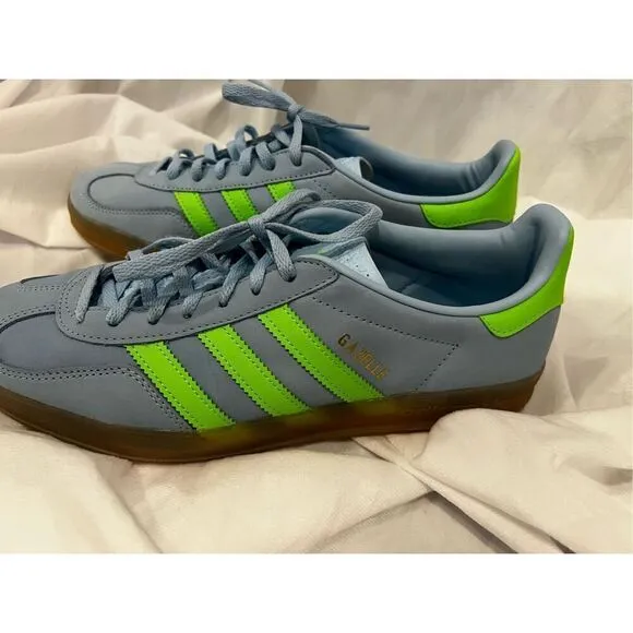 Adidas Originals Women's Blue Green Indoor Gazelle Sneaker Shoes Size 10 NWOT